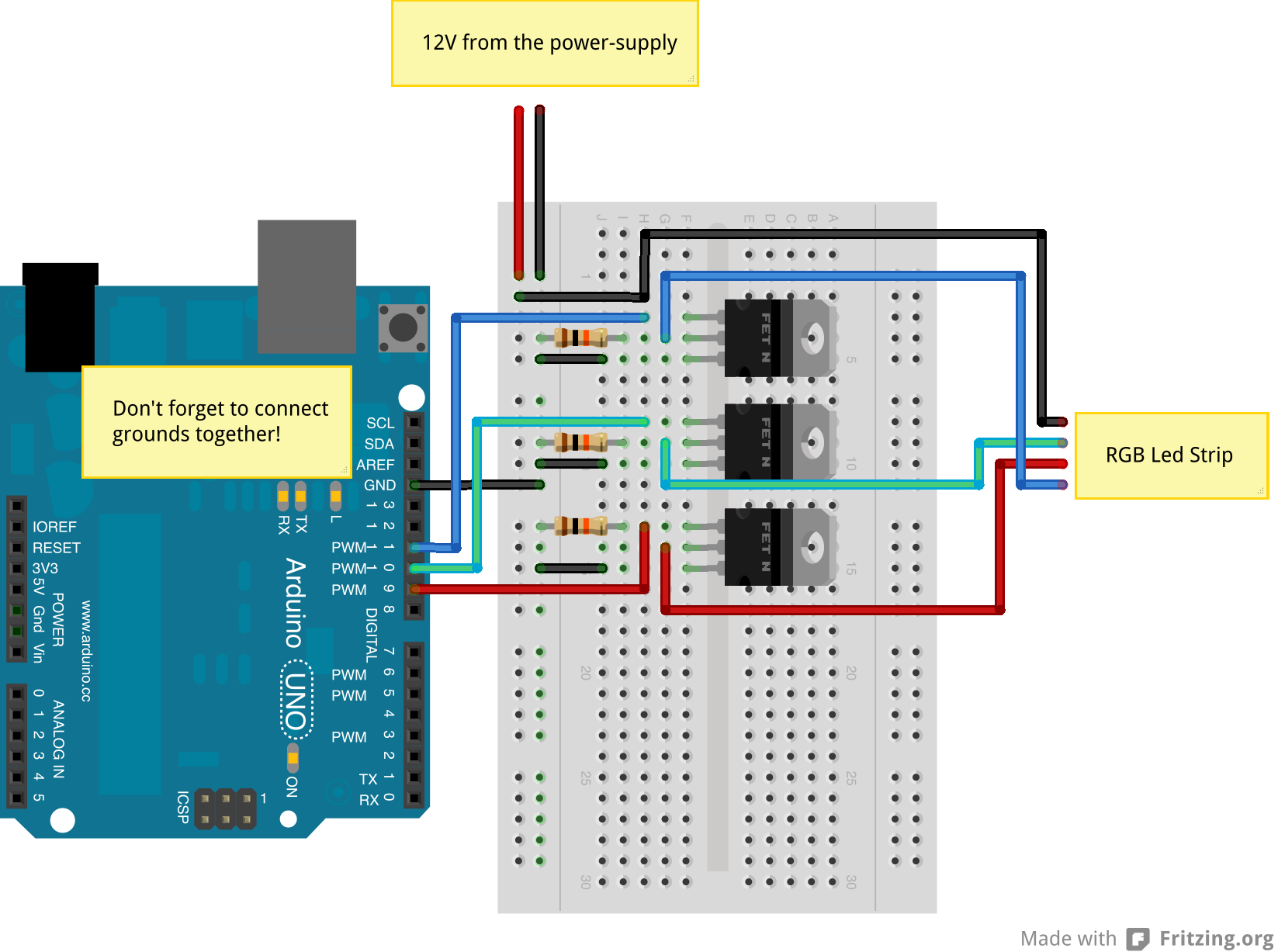 Universel besværlige lager RGB Led Strip controlled by an Arduino - Forum - Arduino Projects -  element14 Community